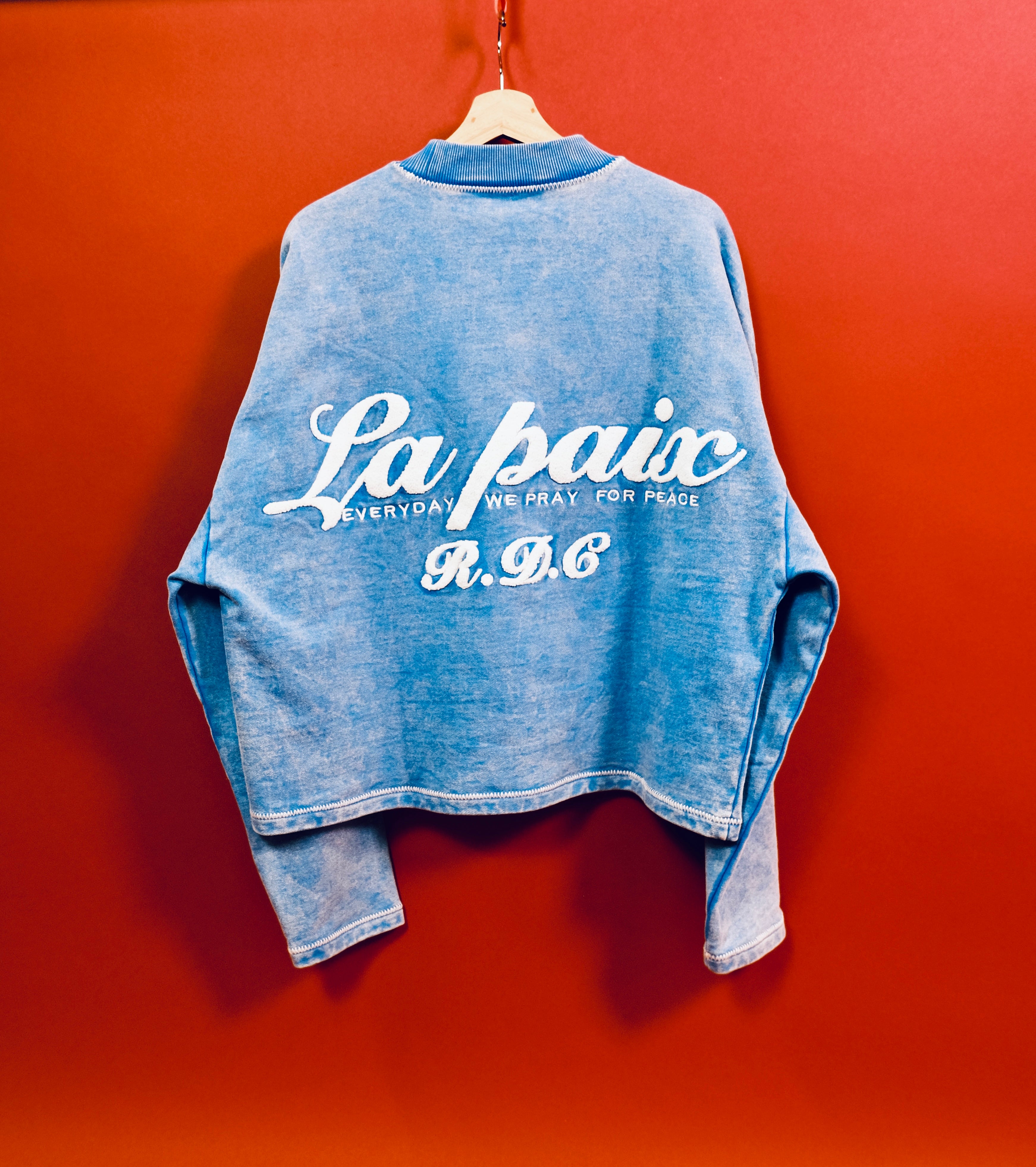 La paix cropped sweat