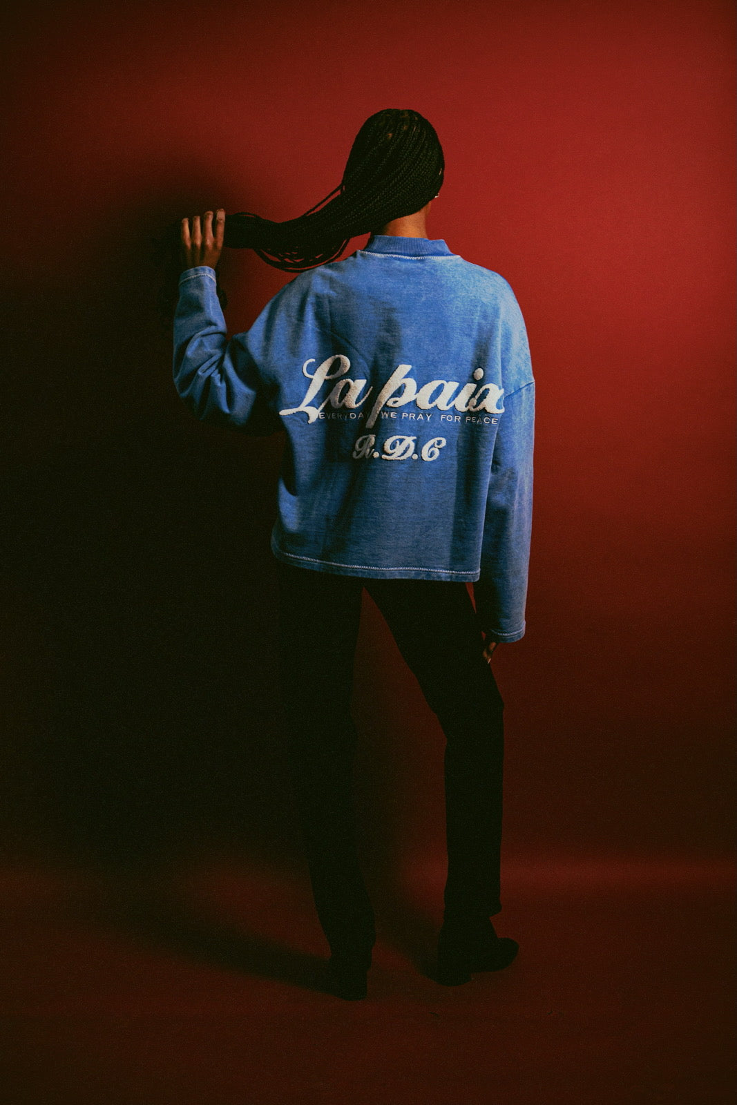 La paix cropped sweat